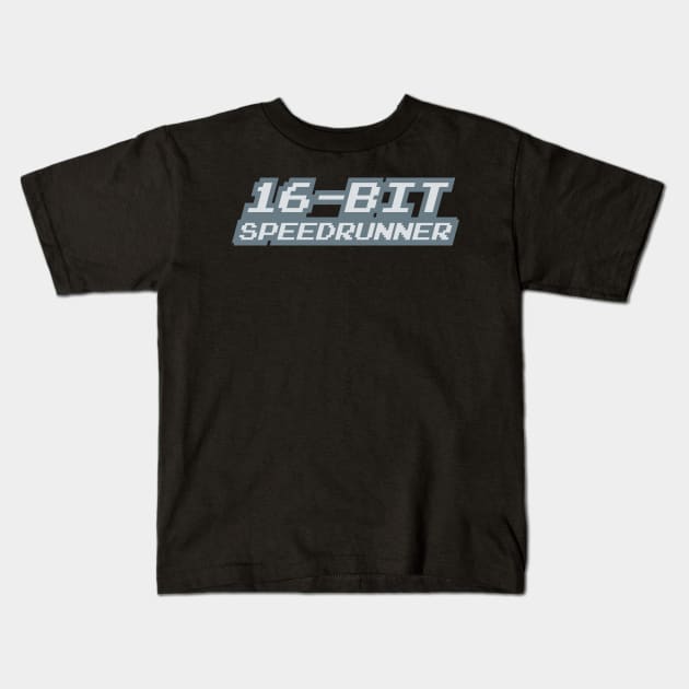 16-Bit Speedrunner Kids T-Shirt by PCB1981